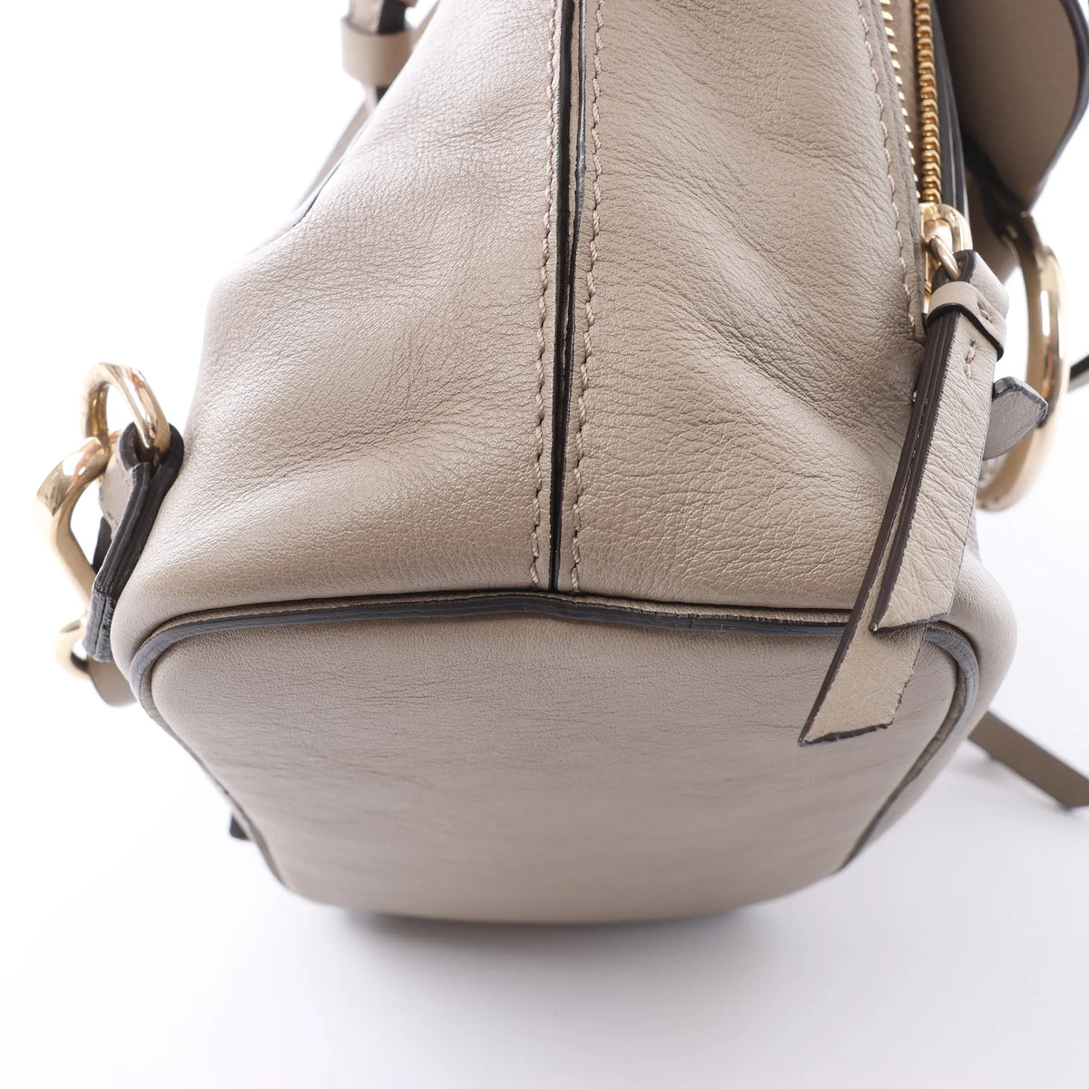 Chloe Faye Leather x Suede Backpack in Beige