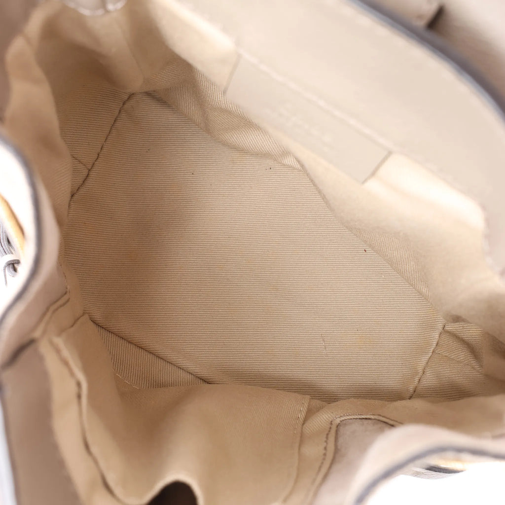 Chloe Faye Leather x Suede Backpack in Beige