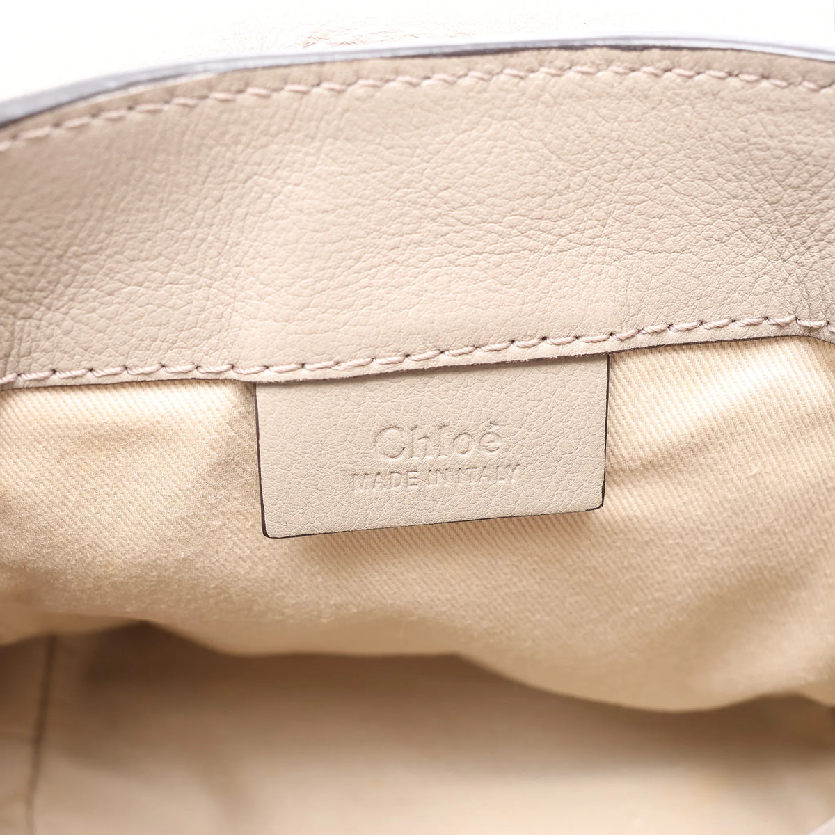 Chloe Faye Leather x Suede Backpack in Beige