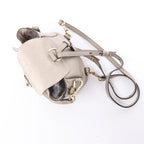 Chloe Faye Leather x Suede Backpack in Beige