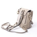 Chloe Faye Leather x Suede Backpack in Beige