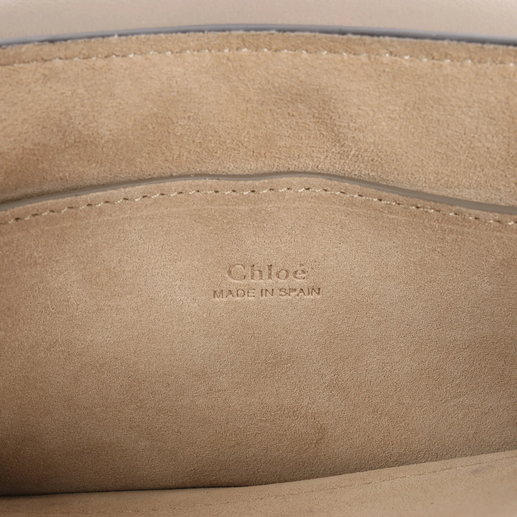 Chloe Faye Suede x Leather Crossbody bag in Beige