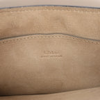 Chloe Faye Suede x Leather Crossbody bag in Beige