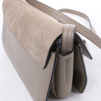 Chloe Faye Suede & Leather Crossbody Bag in Beige