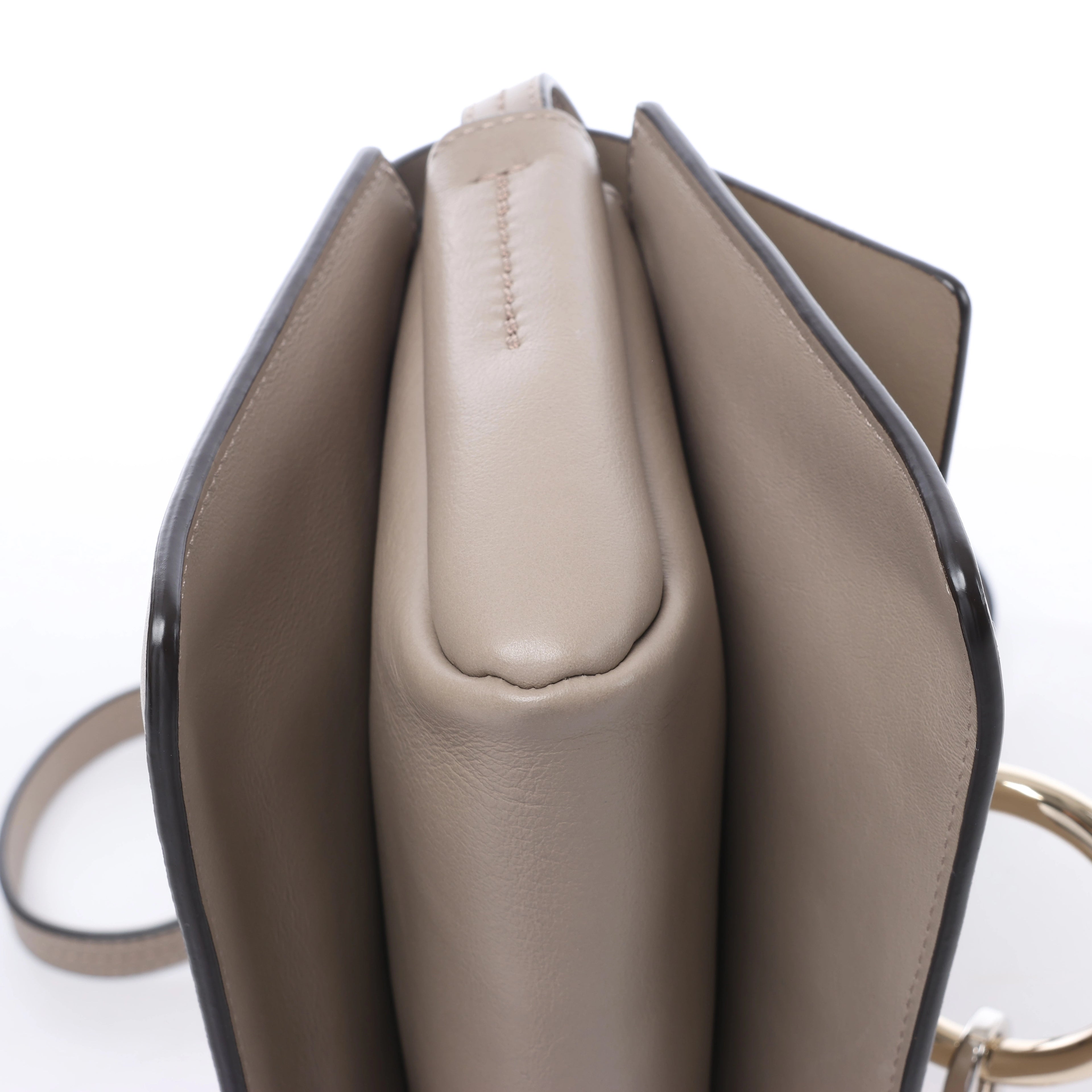 Chloe Faye Suede & Leather Crossbody Bag in Beige