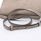 Chloe Faye Suede & Leather Crossbody Bag in Beige