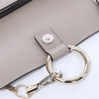 Chloe Faye Suede & Leather Crossbody Bag in Beige