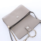 Chloe Faye Suede & Leather Crossbody Bag in Beige