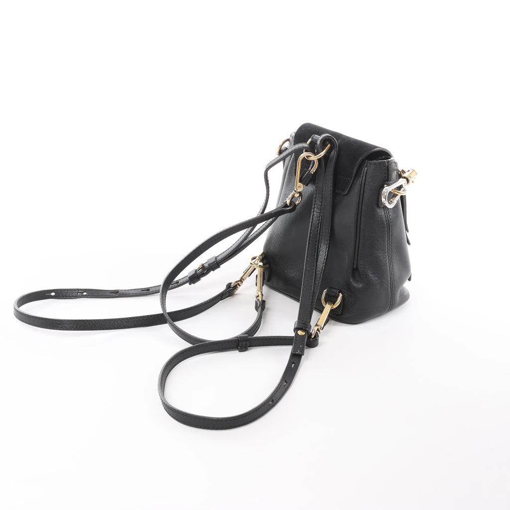 Chloe Faye Leather x Suede Backpack in Black