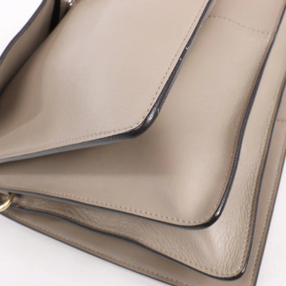 Chloe Faye Suede x Leather Shoulder bag in Greige