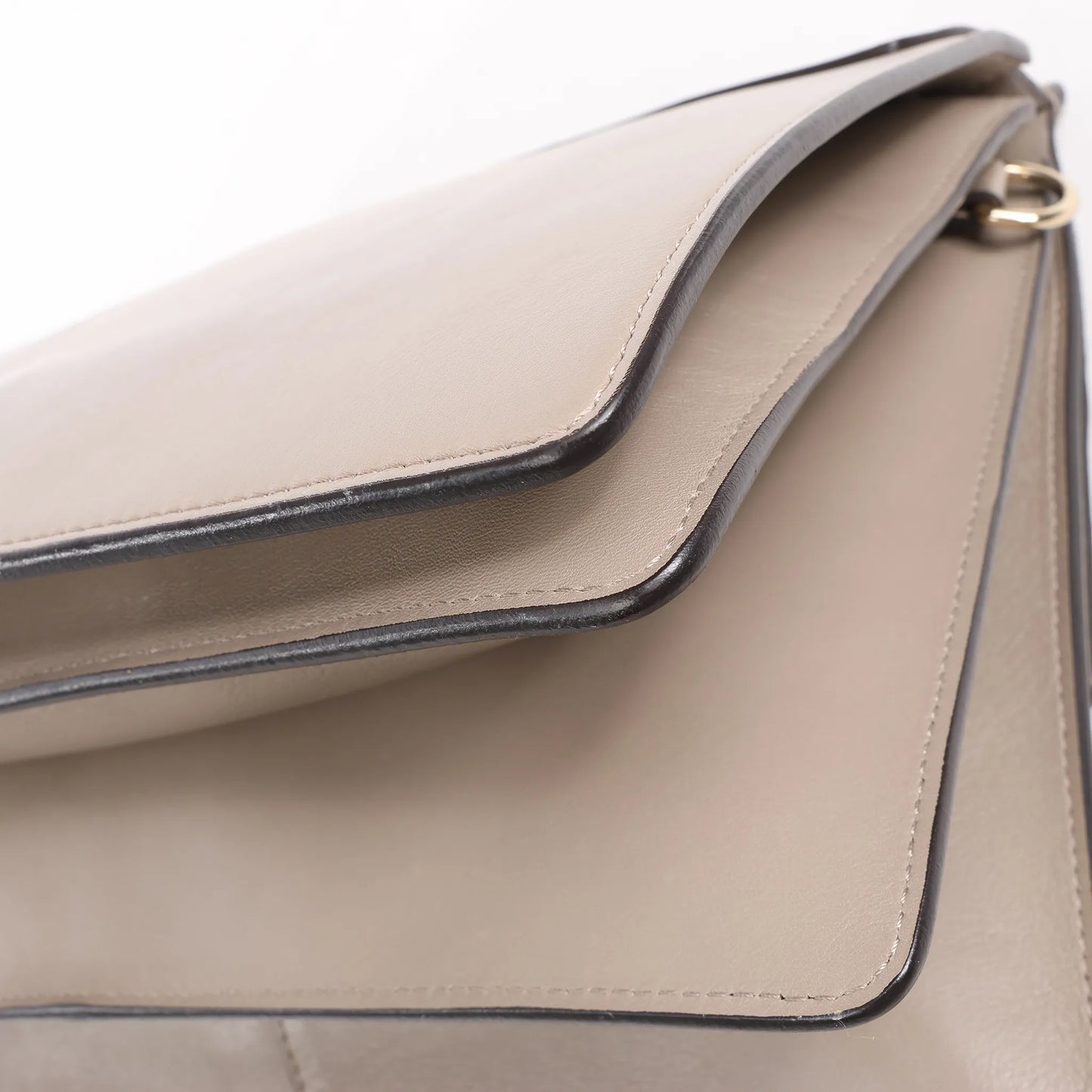 Chloe Faye Suede x Leather Shoulder bag in Greige