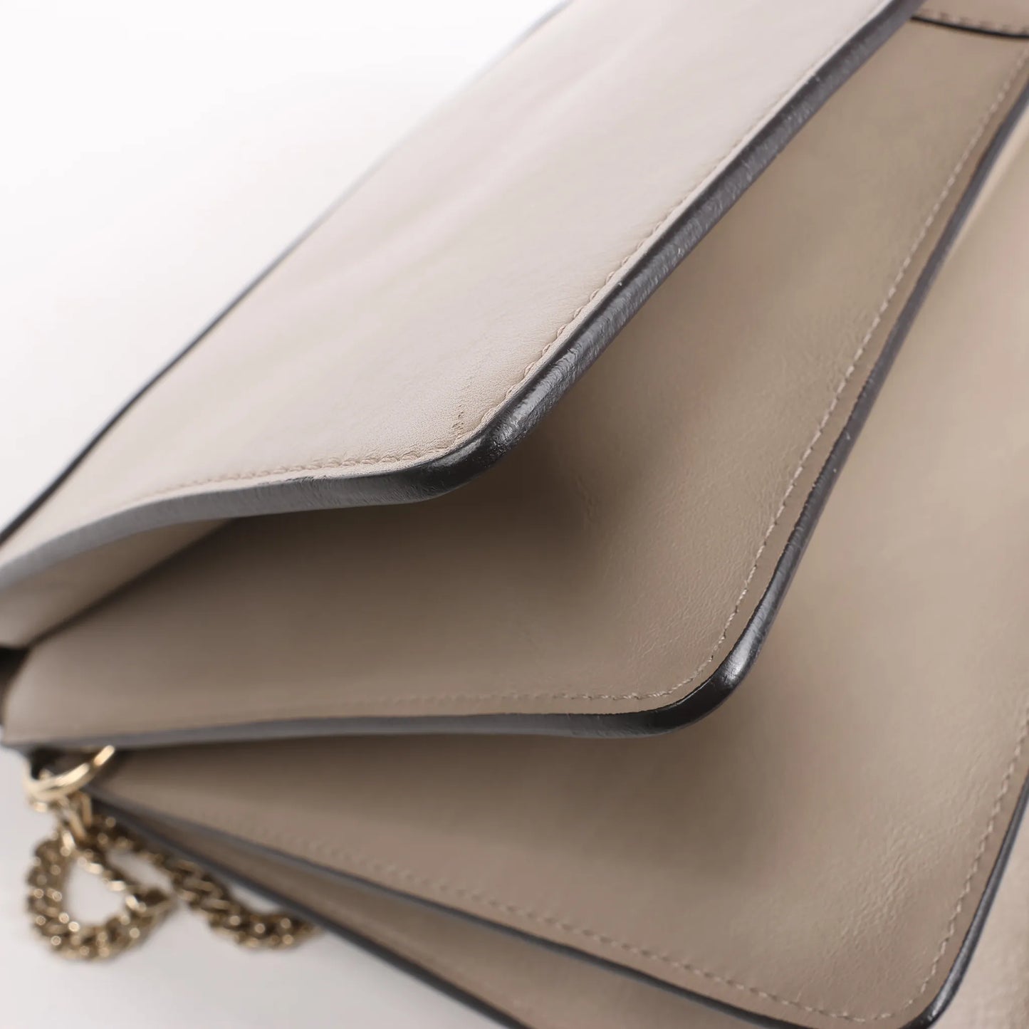 Chloe Faye Suede x Leather Shoulder bag in Greige