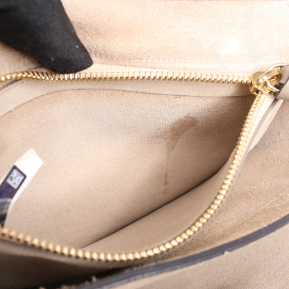 Chloe Faye Suede x Leather Shoulder bag in Greige