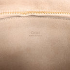 Chloe Faye Suede x Leather Shoulder bag in Greige