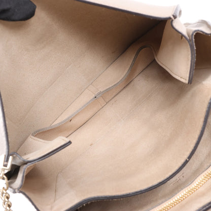 Chloe Faye Suede x Leather Shoulder bag in Greige