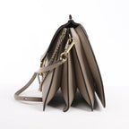Chloe Faye Suede x Leather Shoulder bag in Greige