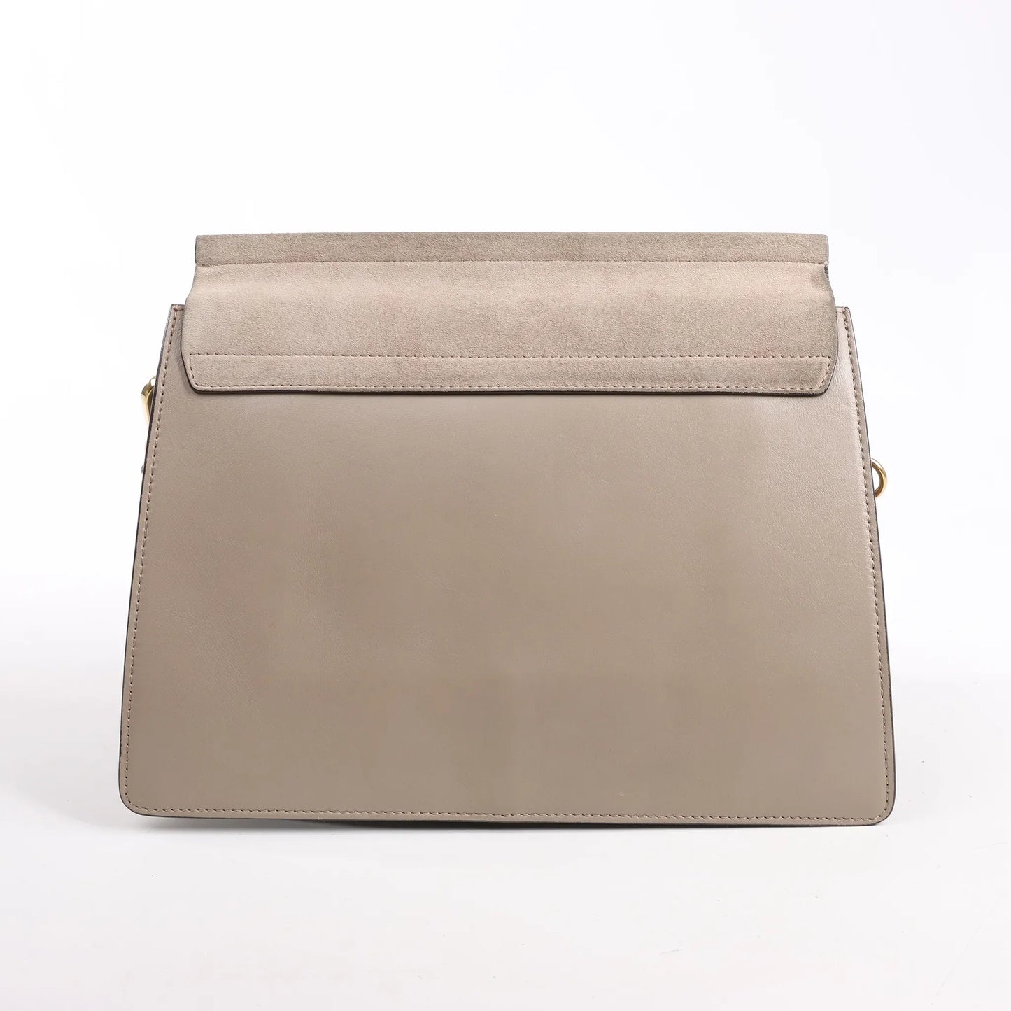 Chloe Faye Suede x Leather Shoulder bag in Greige