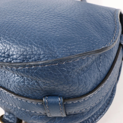Chloe Marcie Mini Leather Crossbody Bag in Navy Blue