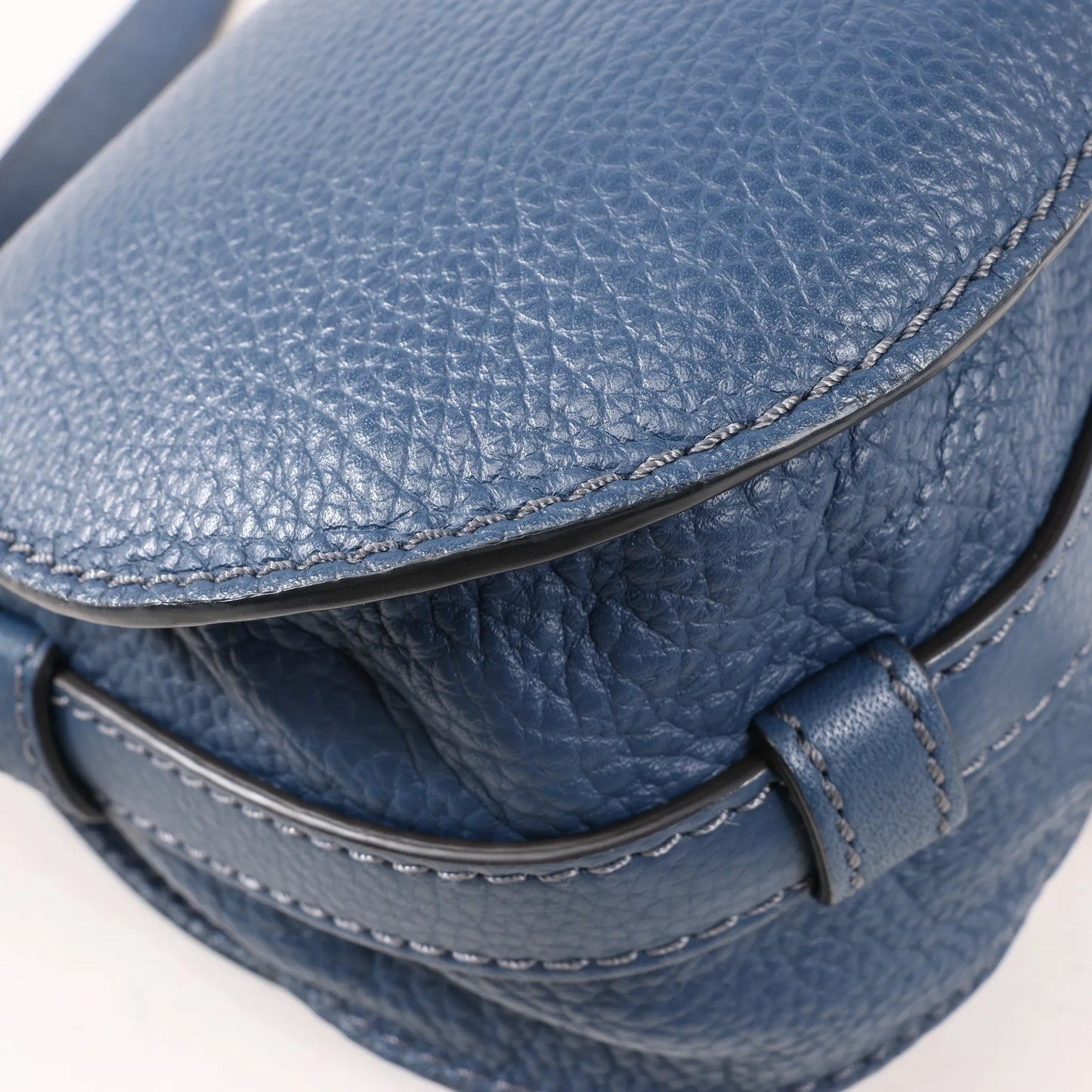 Chloe Marcie Mini Leather Crossbody Bag in Navy Blue