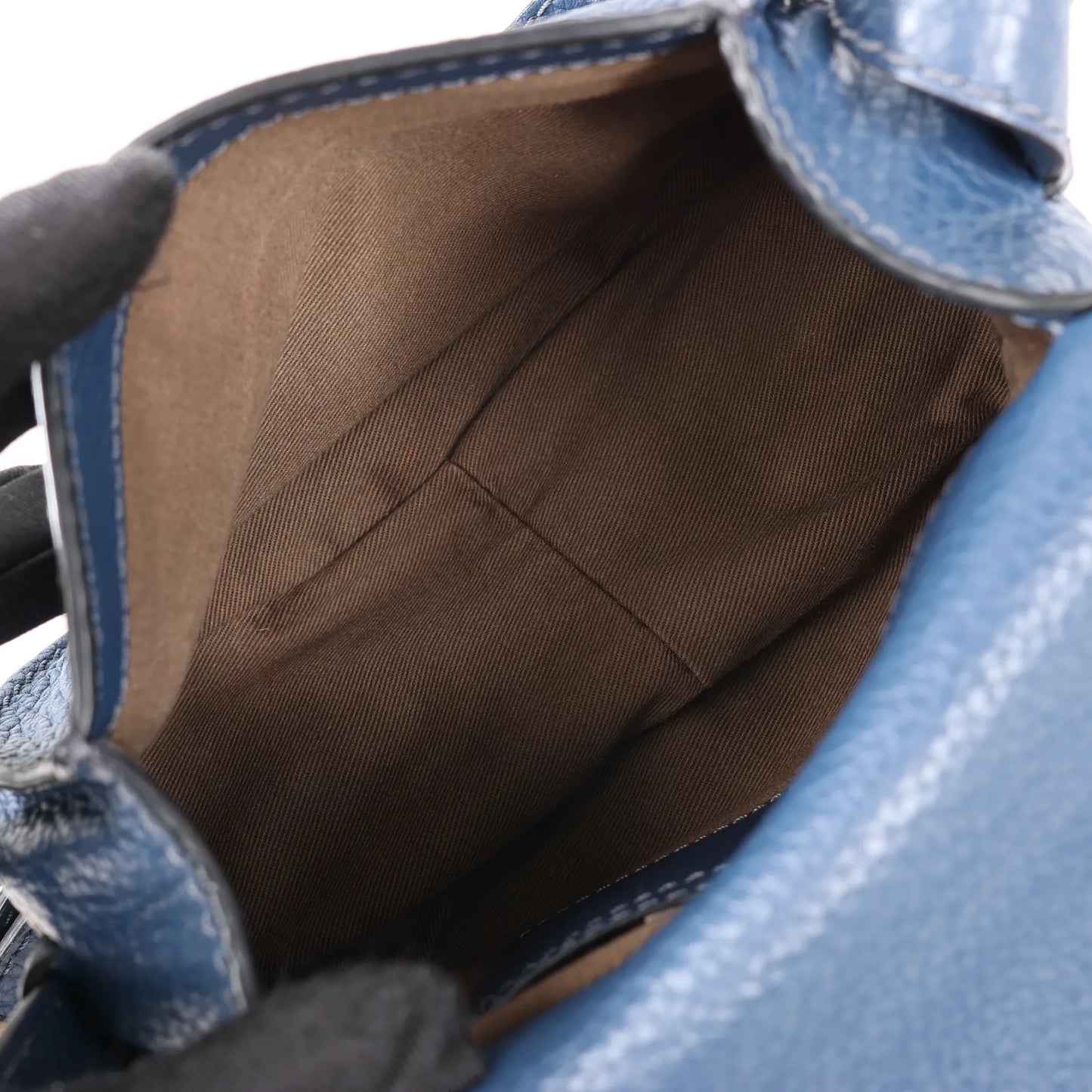 Chloe Marcie Mini Leather Crossbody Bag in Navy Blue