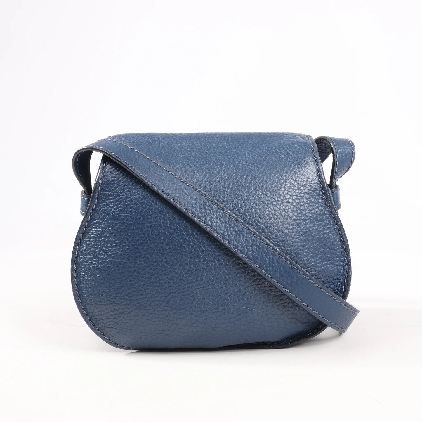 Chloe Marcie Mini Leather Crossbody Bag in Navy Blue