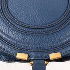 Chloe Marcie Mini Leather Crossbody Bag in Navy Blue