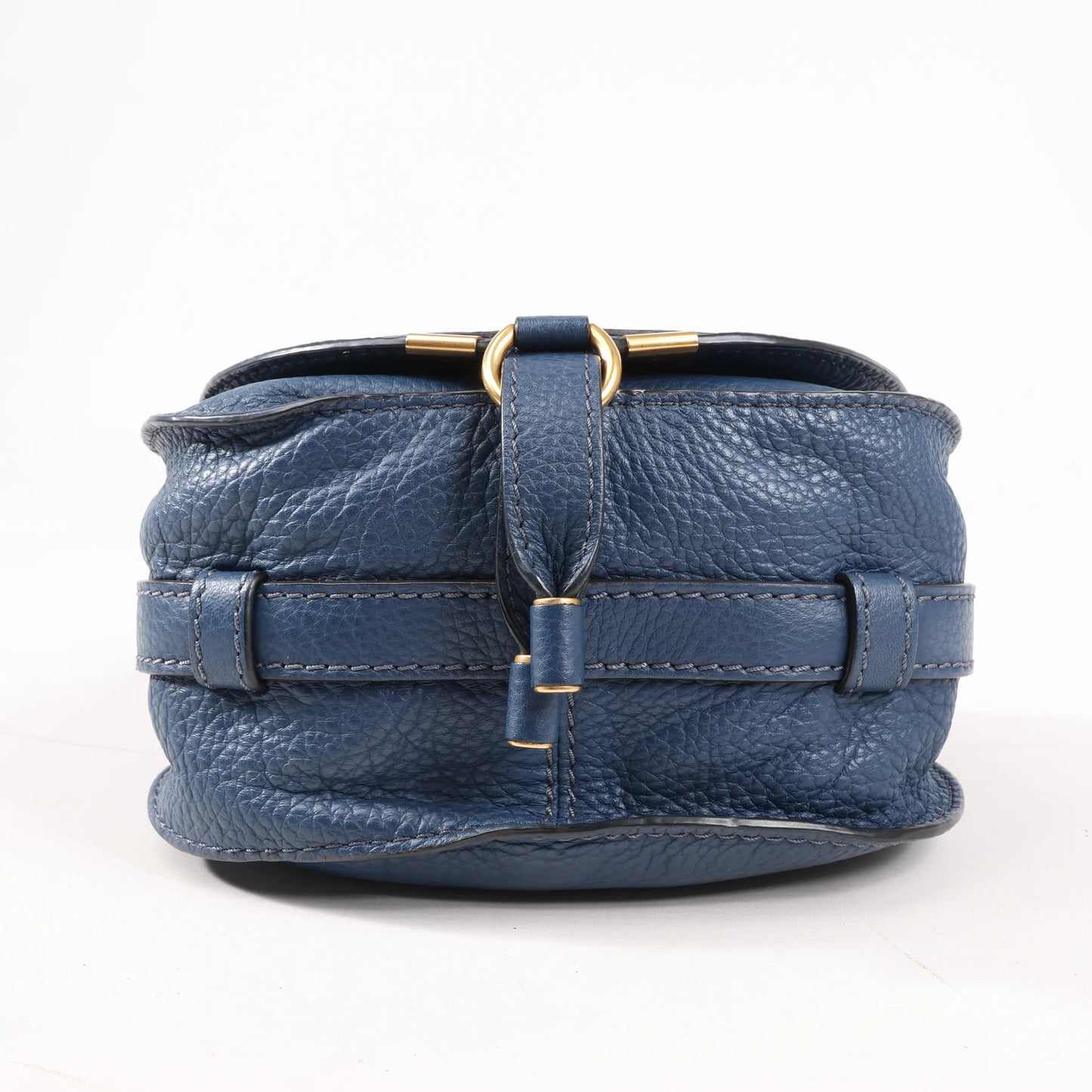 Chloe Marcie Mini Leather Crossbody Bag in Navy Blue