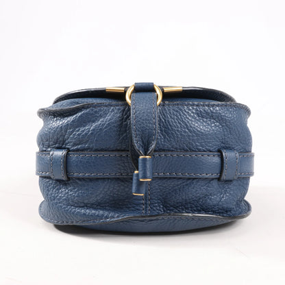 Chloe Marcie Mini Leather Crossbody Bag in Navy Blue