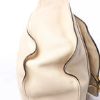 Chloe Marcie Leather Hobo Handbag in Beige