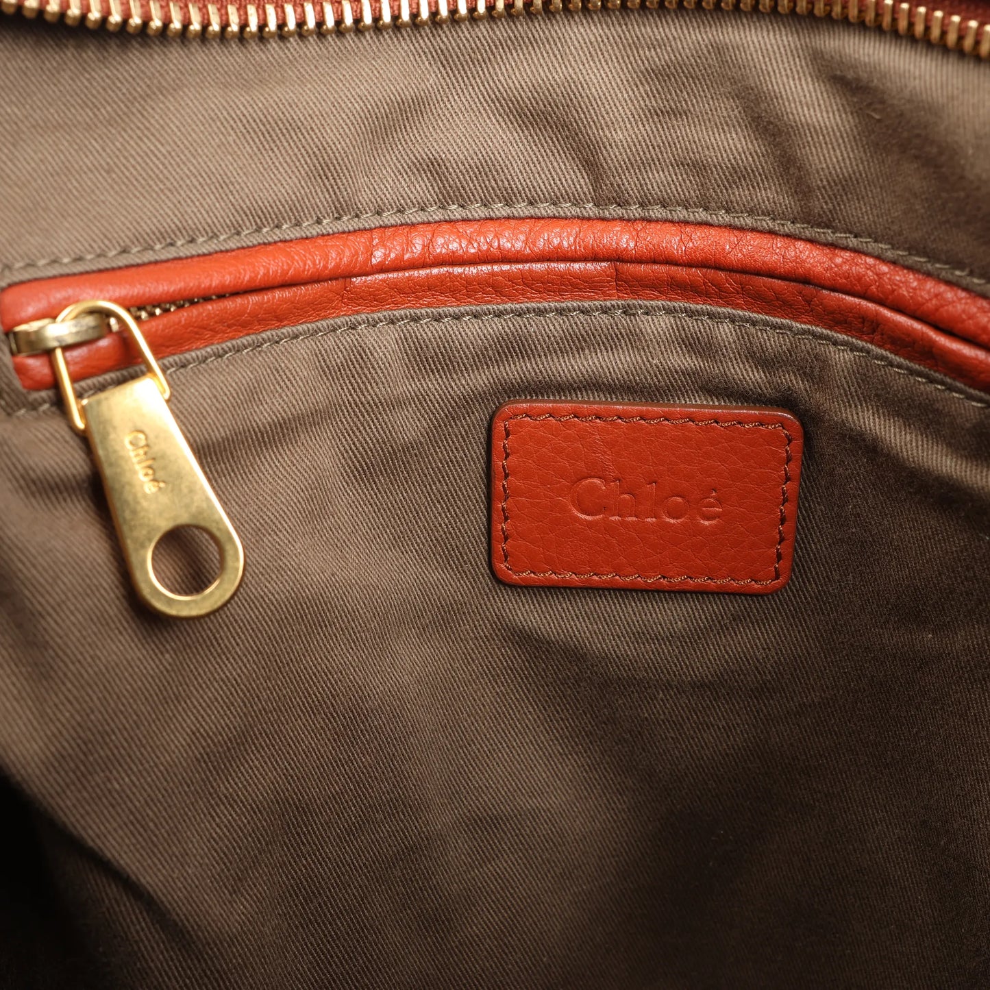 Chloe Marcie Leather Large Handbag in Brown