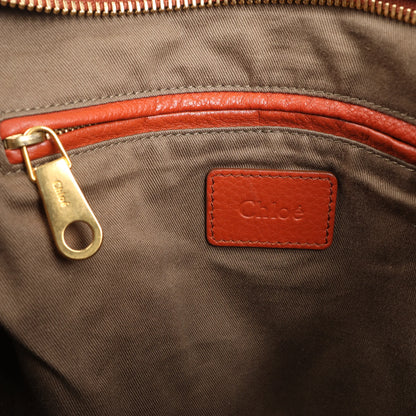 Chloe Marcie Leather Large Handbag in Brown