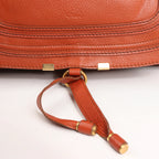 Chloe Marcie Leather Large Handbag in Brown