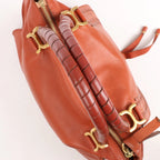 Chloe Marcie Leather Large Handbag in Brown