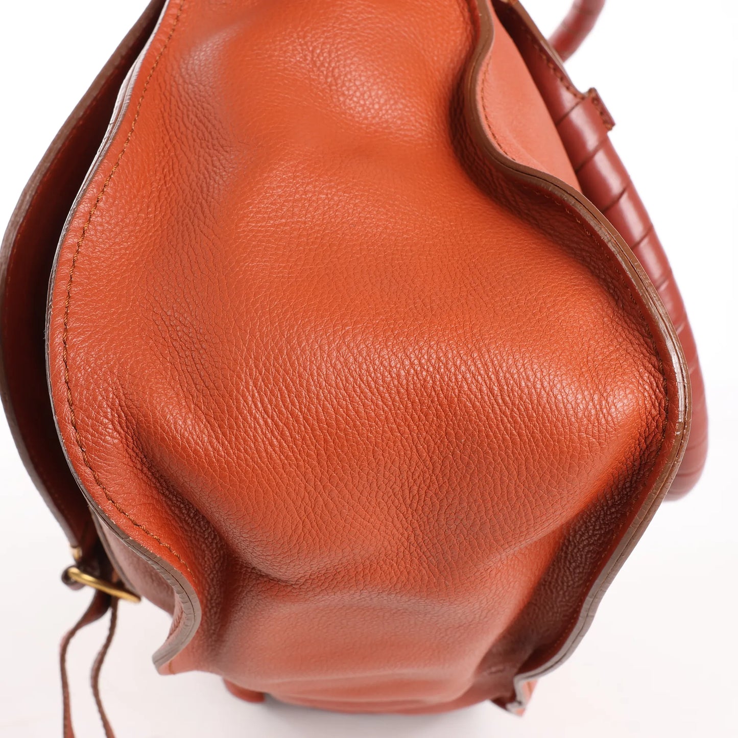 Chloe Marcie Leather Large Handbag in Brown