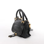 Chloe Marcie Leather 2Way Handbag in Black