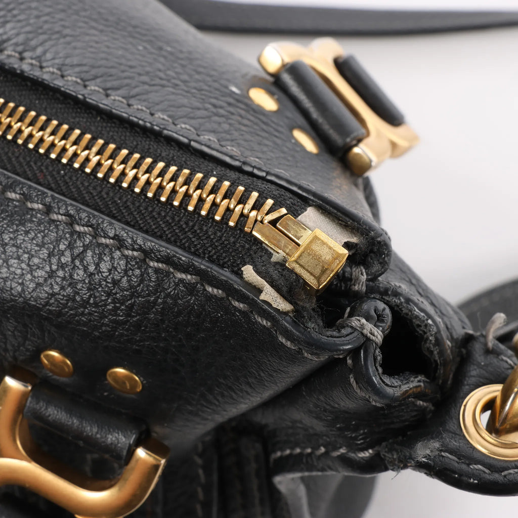 Chloe Marcie Leather 2Way Handbag in Black