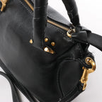Chloe Marcie Leather 2Way Handbag in Black
