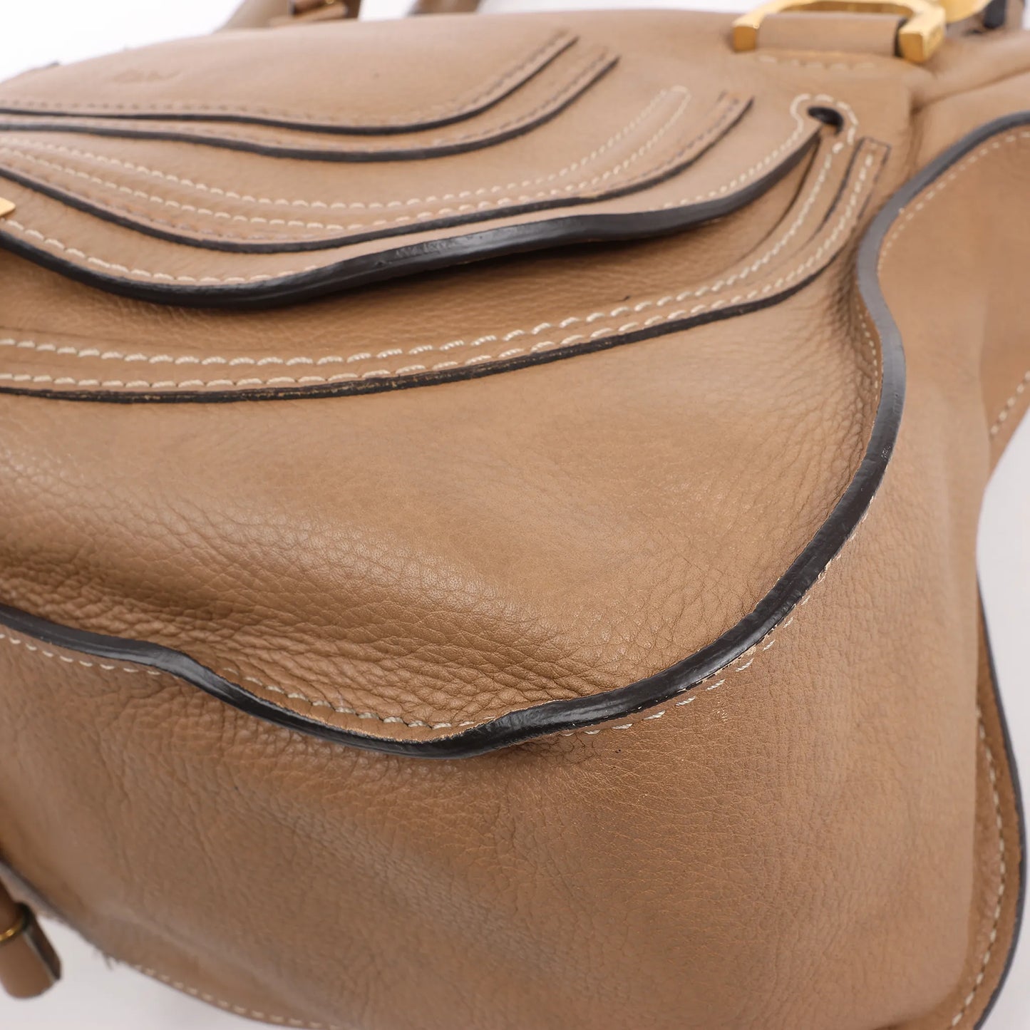 Chloe Marcie Leather Medium 2Way Handbag in Brown