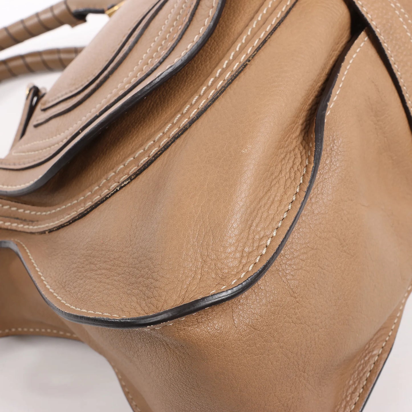 Chloe Marcie Leather Medium 2Way Handbag in Brown