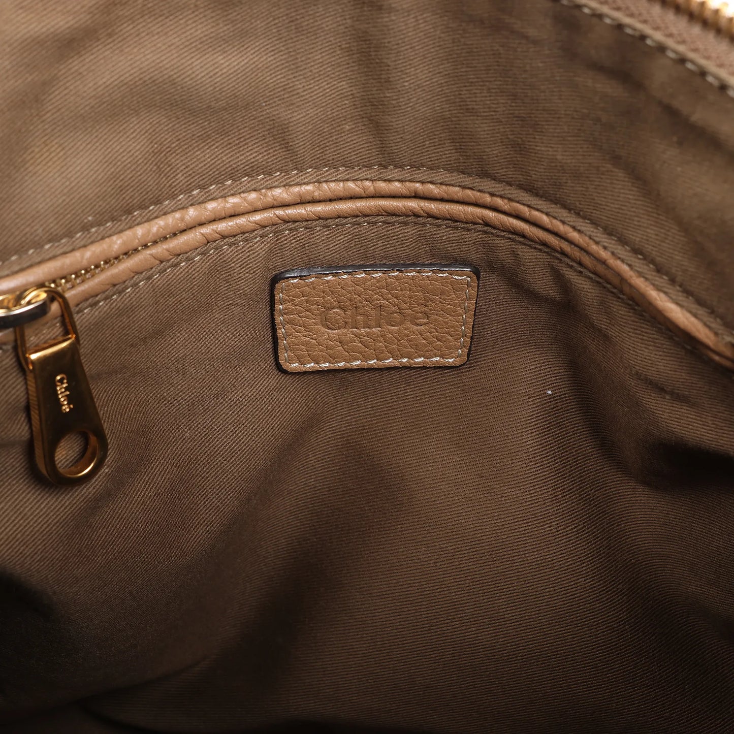 Chloe Marcie Leather Medium 2Way Handbag in Brown