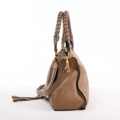 Chloe Marcie Leather Medium 2Way Handbag in Brown