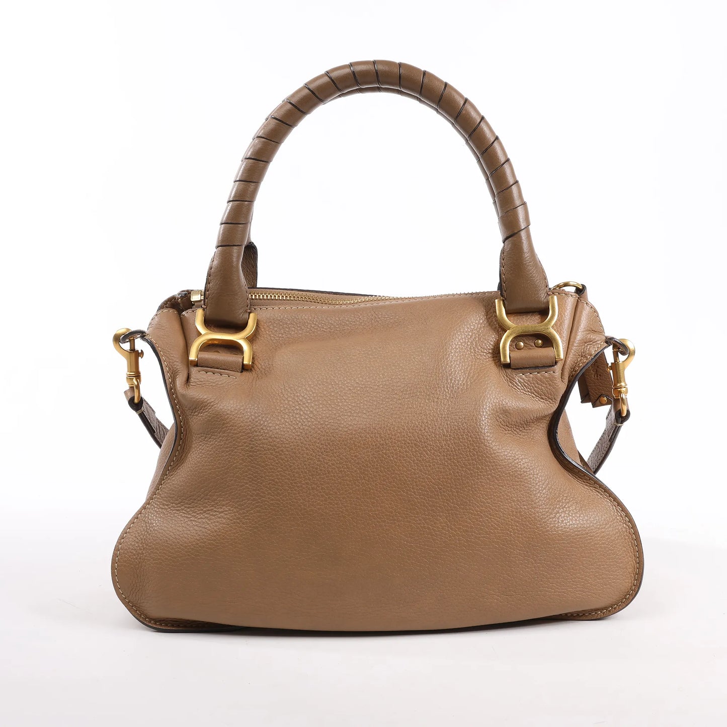 Chloe Marcie Leather Medium 2Way Handbag in Brown