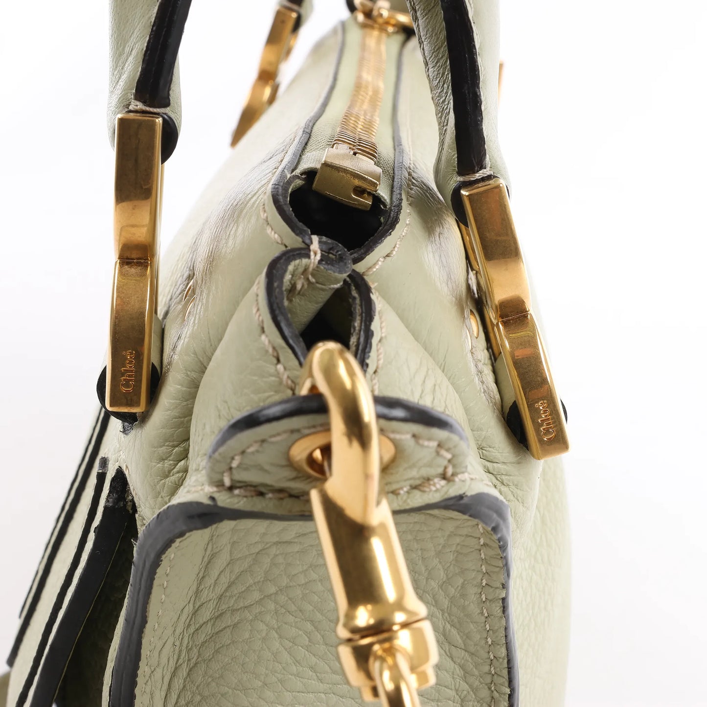 Petit sac à main Chloe Marcie en cuir vert