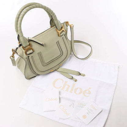 Petit sac à main Chloe Marcie en cuir vert