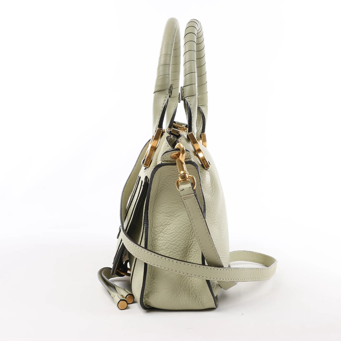 Petit sac à main Chloe Marcie en cuir vert