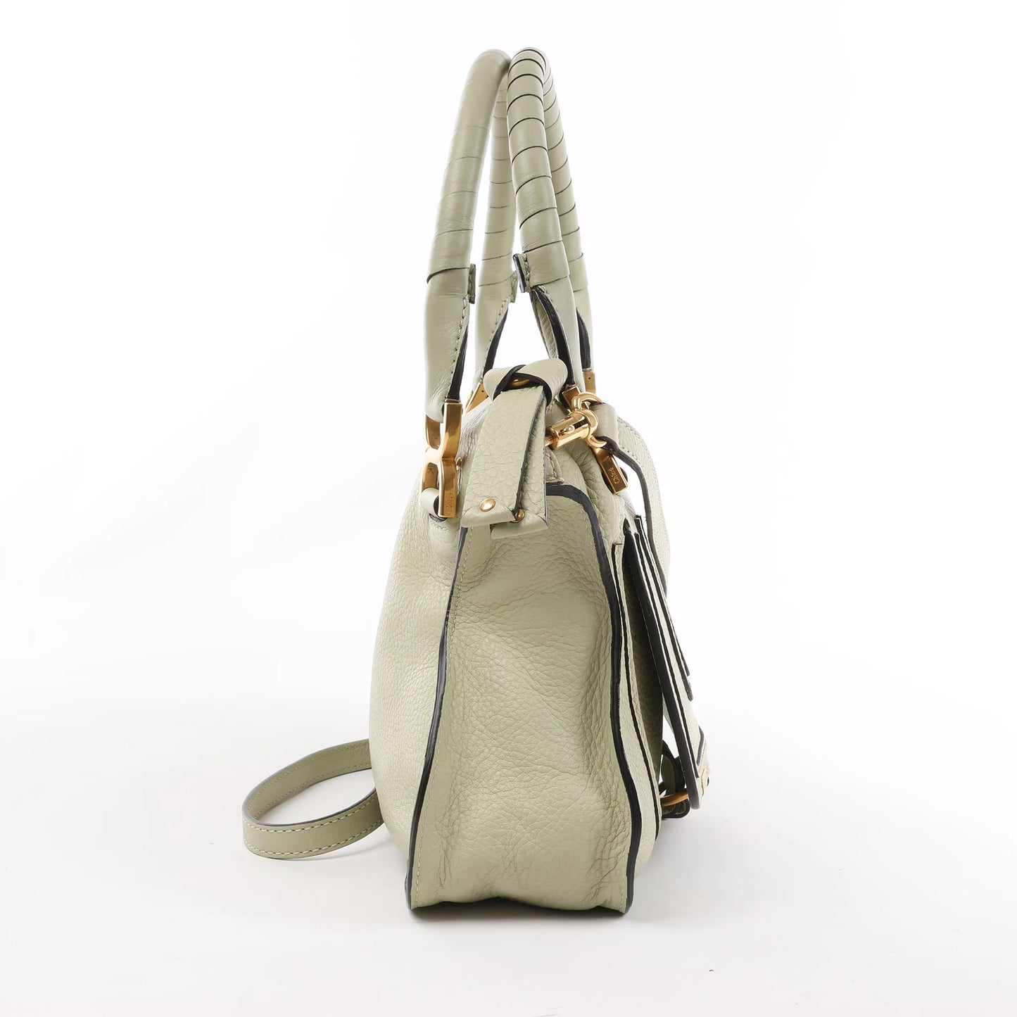 Petit sac à main Chloe Marcie en cuir vert