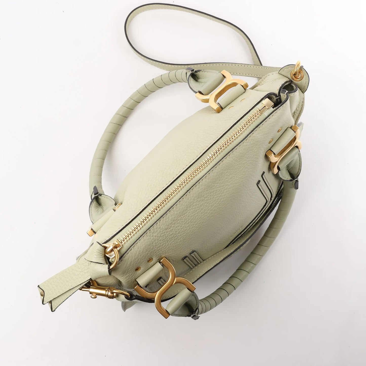 Petit sac à main Chloe Marcie en cuir vert