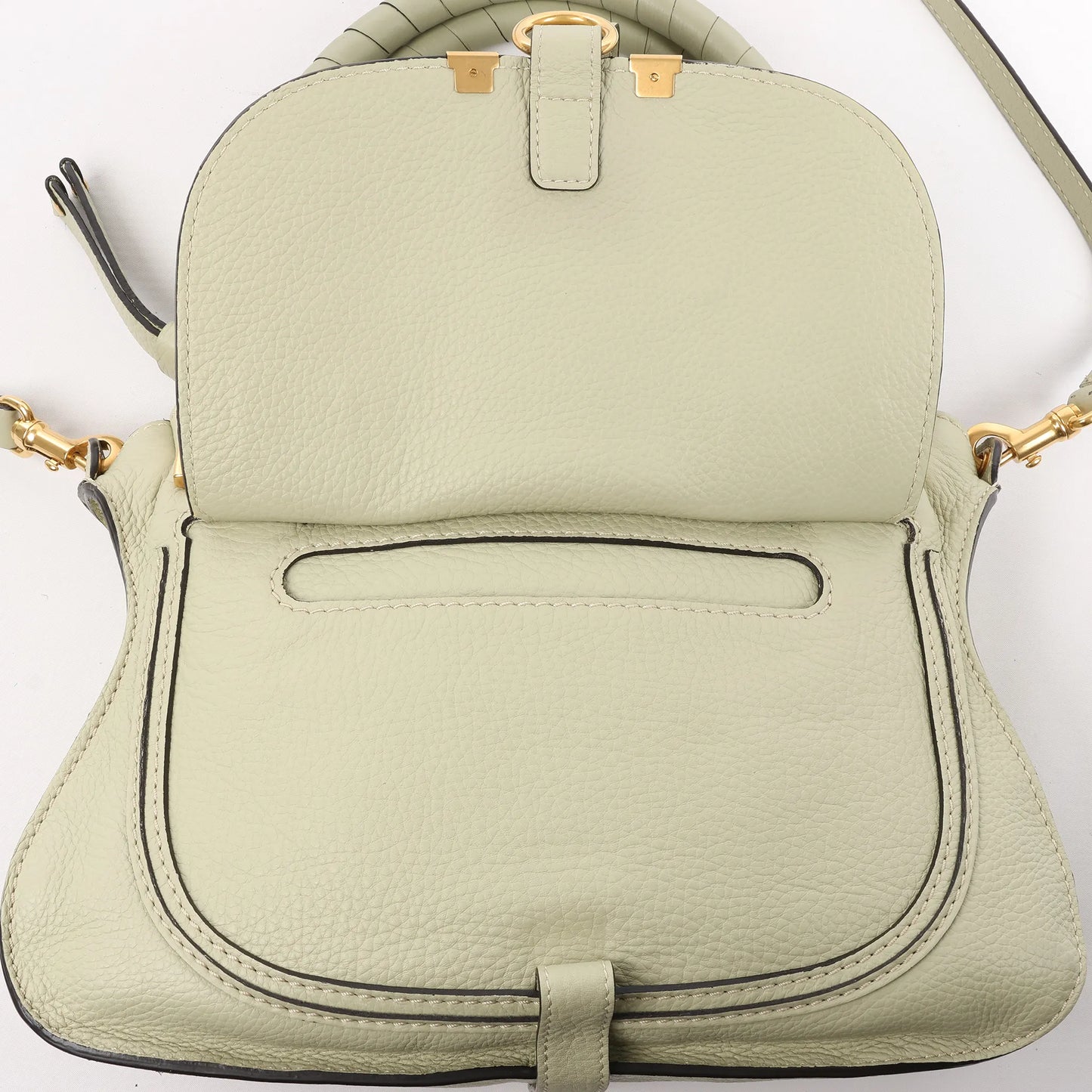 Petit sac à main Chloe Marcie en cuir vert