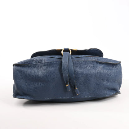 Chloe Marcie Leather Medium 2Way Handbag in Navy Blue