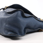 Chloe Marcie Leather Medium 2Way Handbag in Navy Blue